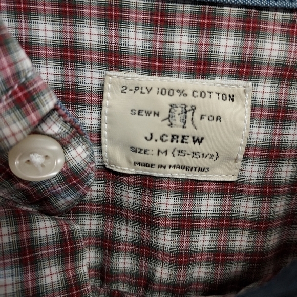 J.Crew med 15-151/2 plaid mens L/S Shirt style 96104 - Picture 7 of 11